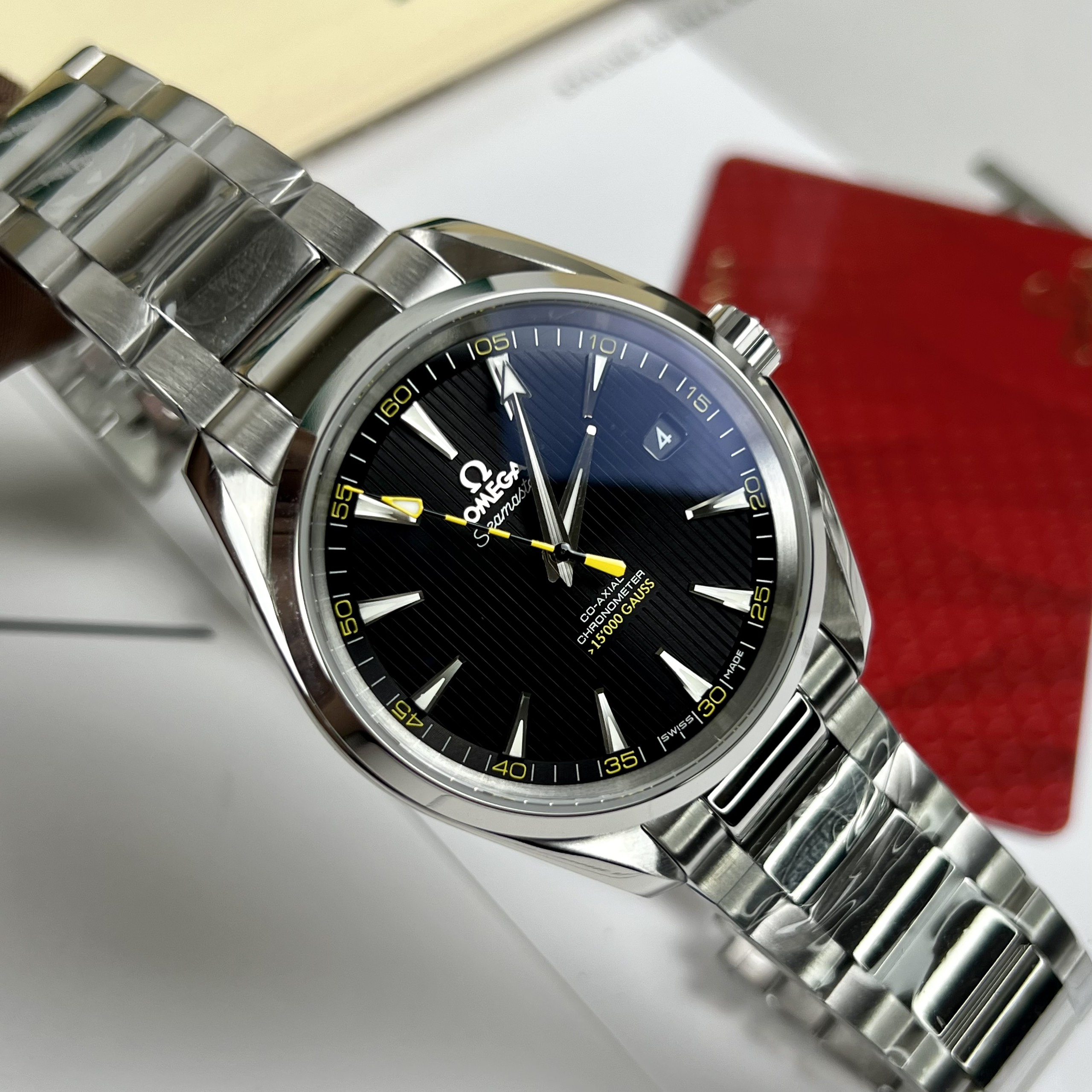 Đồng Hồ Nam Omega Seamaster Aqua Terra Replica 11 Automatic Thuỵ Sỹ Cao Cấp Mặt Đen 41mm