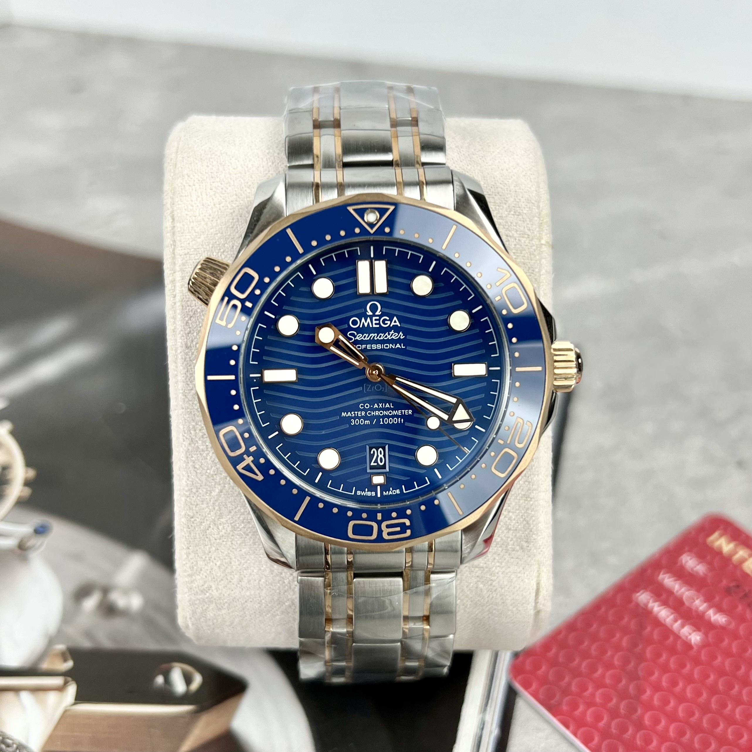 Đồng Hồ Nam Omega Seamaster Diver 300M Replica 11 Automatic Thuỵ Sỹ Mặt Xanh Dương 42mm